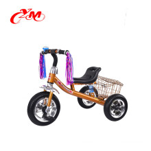 newest factory supply two seats tricycle/hot sale high quality children baby tricycle/metal tricycle from China